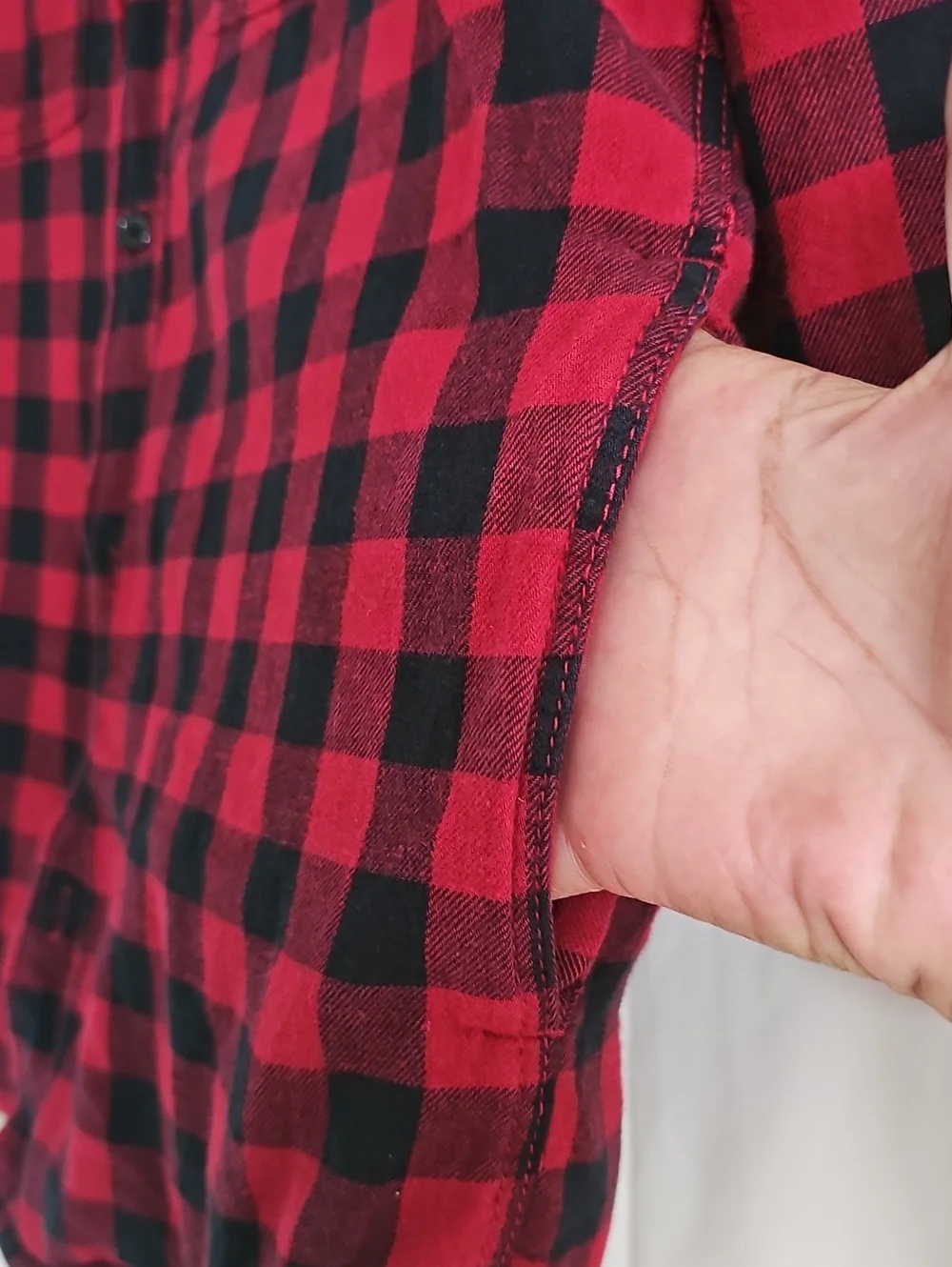Gap Kids Red and Black Buffalo Plaid Sherpa-Lined Button-Down Jacket